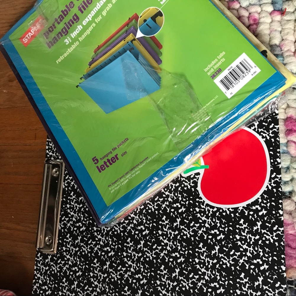Clipboard binder and hanging folders bundle